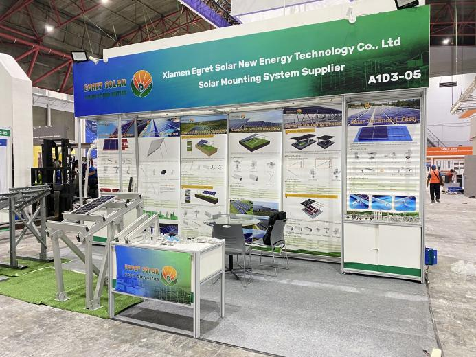 Suportul de montare solar Egret strălucește la Solartech Indonesia 2026