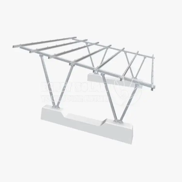 Sistem dublu V-coloană de montare solară în coloană