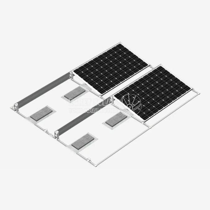 Sistem de montare solar cu balast pentru acoperiș plat (o singură parte)