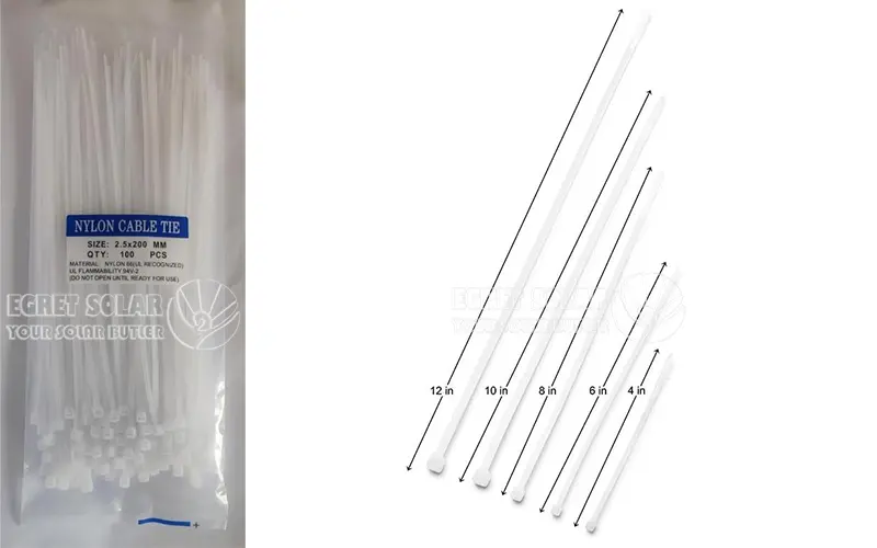 Solar Cable Ties Nylon Plastic
