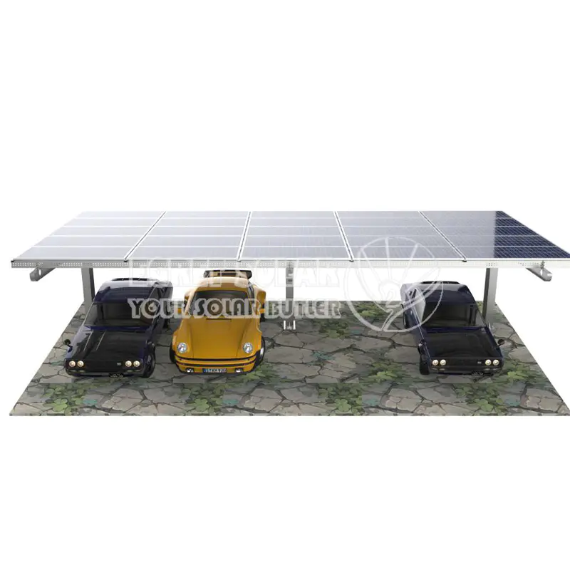 Sistem de carport solar cu un singur post