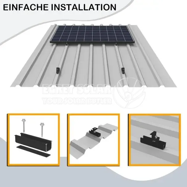 Solar U Black U Rail System System