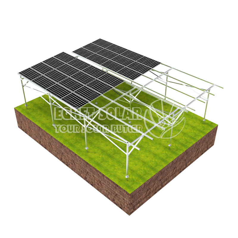 Montarea la sol a fermei solare