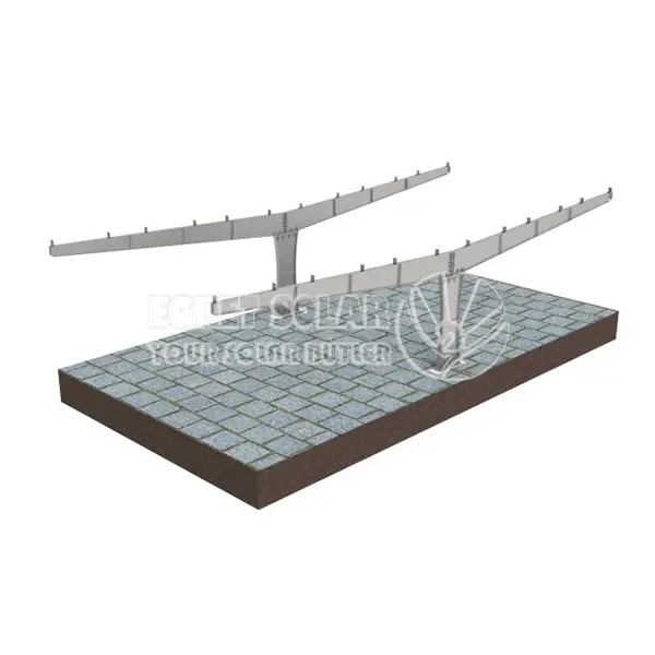 Y Sistem de montare a carportului solar cu un singur post